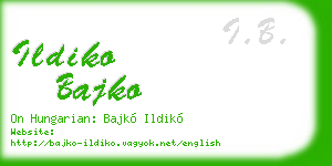 ildiko bajko business card